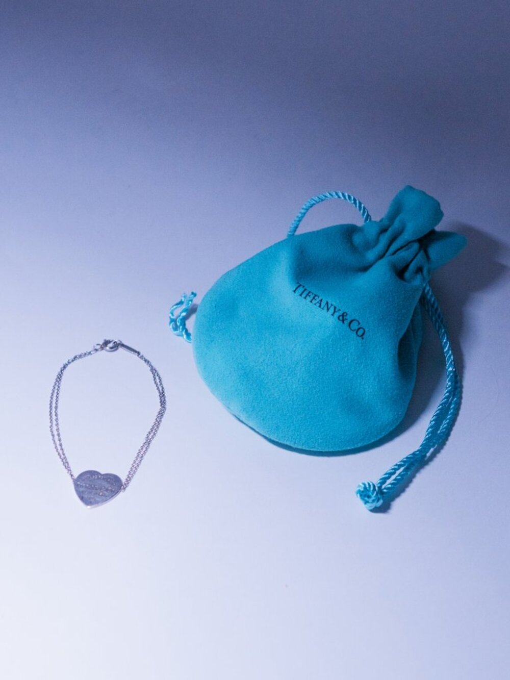 Tiffany & Co. Heart Tag Double Chain Bracelet